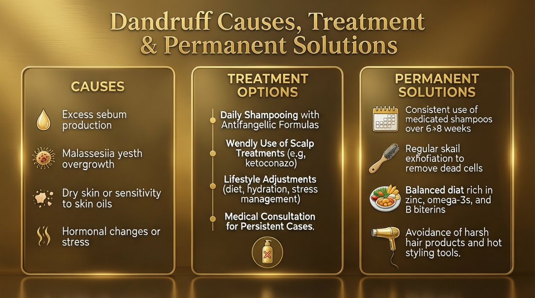 Dandruff Causes, Treatment & Permanent Solutions